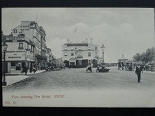 Isle of Wight RYDE, ROYAL PIER HOTEL / EAGLE HOTEL & S.W.Railway Office c1904 PC