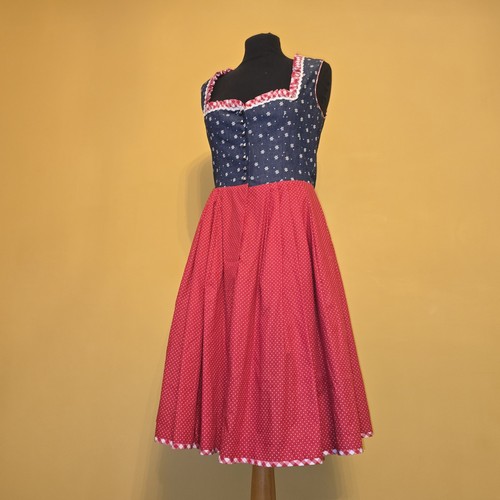 Red navy blue corset german - red,