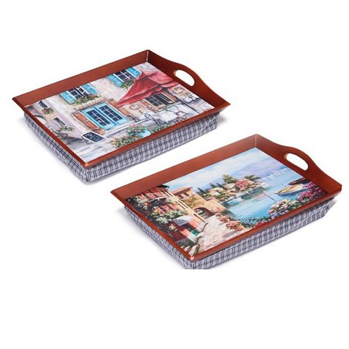 Pack wooden lap trays - of,