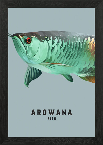 Arowana framed wall art poster - framed,