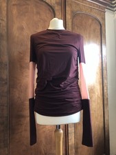 Sportmax Burgundy And Pink Stretch Top Size XL BNWT