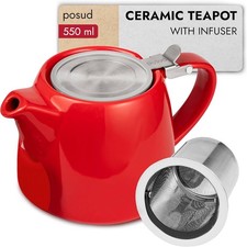 Red Teapot with infuser cup