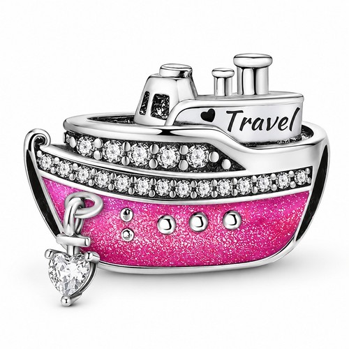 S925 sterling silver ship bead - sterling,