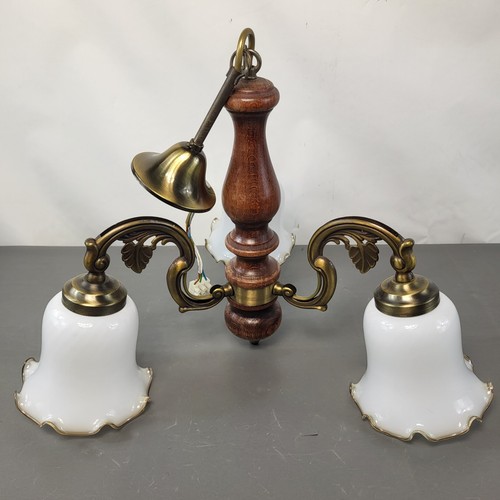 Vintage wooden brass - &,