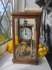 LOVELY CASED ANTIQUE BADISCHE UHRENFABRIK ANNIVERSARY MANTEL CLOCK c1910 GWO