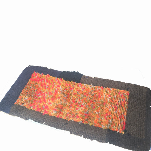 Vintage latch hook wool rug - vintage,