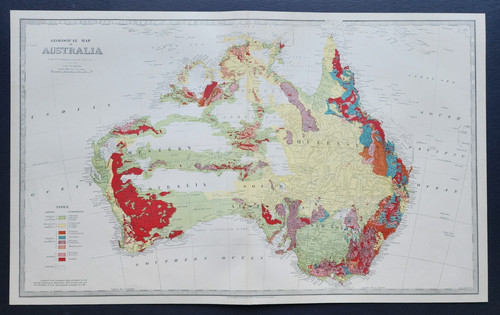 Antique 1888 geological map - antique,