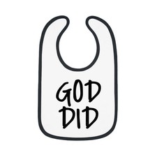 GOD DID - Baby Trim Jersey Bib