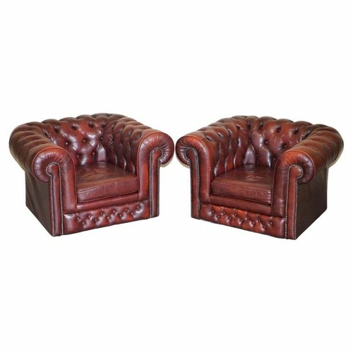 Pair lovely vintage oxblood - pair,