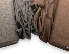 Pure Wool Fabric Brown Grey