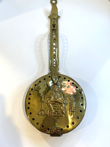 Antique brass bed warmer - bed,