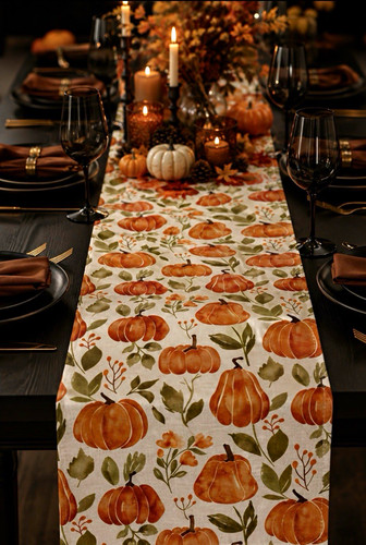Farmhouse pumpkin table autumn - pumpkin,