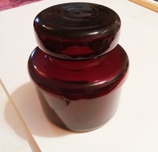 Vintage red lidded  storage