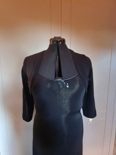Monsoon black shrug cream - black,