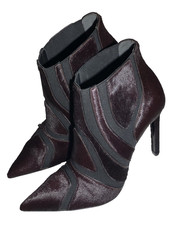 BALENCIAGA  Pony Hair Ankle Boots Heels Size 37 UK 4 RRP £830  NEW