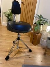 Pearl D-2000BR Roadster Drum Throne stool with backrest & Custom Percussion base