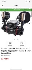 Grundfos STR2-1.5 CN Universal Twin Impeller Regenerative ShowerBooster Pump