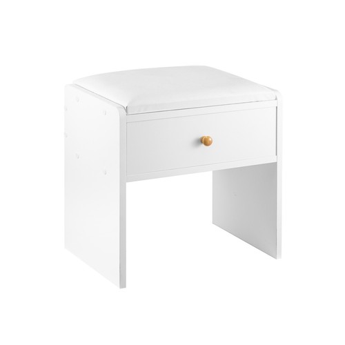 Wooden vanity stool - vanity,