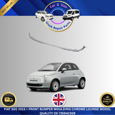 FIAT 500 2015–2021 Front Bumper Chrome Moulding | Lounge Model | OE 735642308