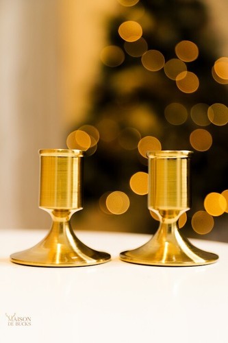 Iron trumpet candle holder - trumpet,