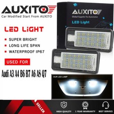 2x Xenon White LED License Number Plate Light Lamp for Audi A3 8P 04-2009 A4 A6