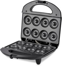 Geepas 750W Doughnut Maker Machine, 8 Hole - Stainless Steel Donut Maker, Non-S