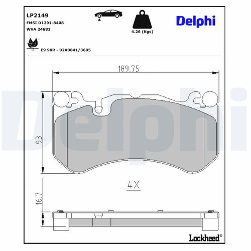 Brake pads set front - pads,
