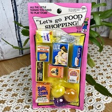 Vintage Play Food Pretend Food Product Boxes NOS 1970s Kitchen Toys