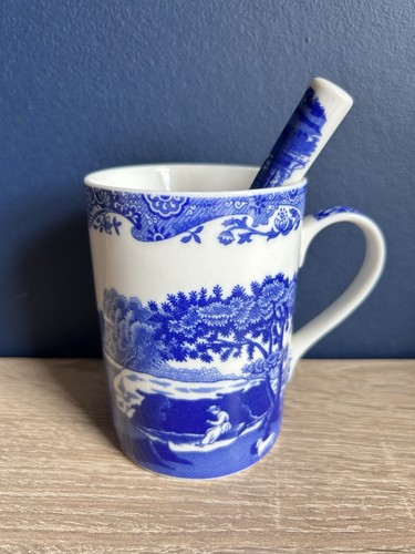 Spode italian mug and teaspoon - italian,
