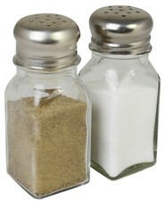 Salt and Pepper Shakers Glass