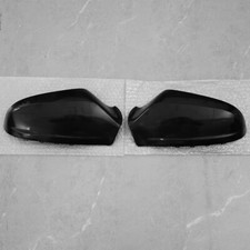 Pair Gloss Black Side Door Wing Mirror Cover Cap For VAUXHALL ASTRA H 2004-2009