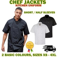 Chef Jacket Black Short Sleeve