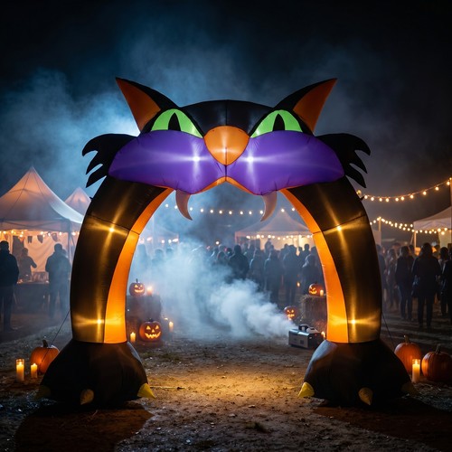 9ft halloween inflatable - halloween, black