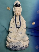 Ceramic Kwan Yin Guan Yin Blue