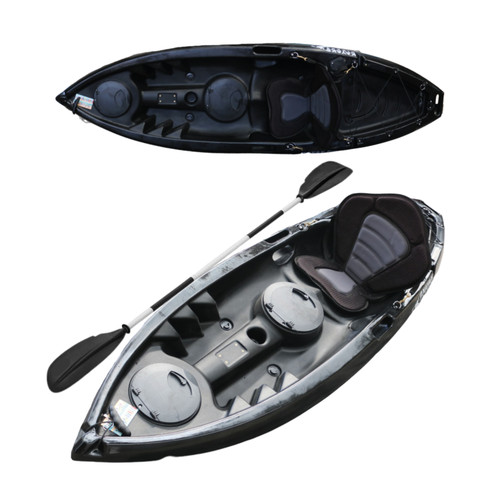 Black sit top kayak - on, kayak,