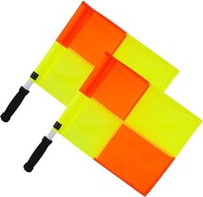 Linesman Flags & Carrier for Match & Training Referee 2PCs Quality Brand Optimum