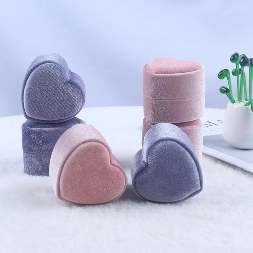 Heart shaped velvet ring - shaped,