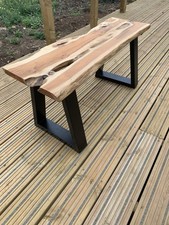 Natural Yew Single Plank Coffee Table.