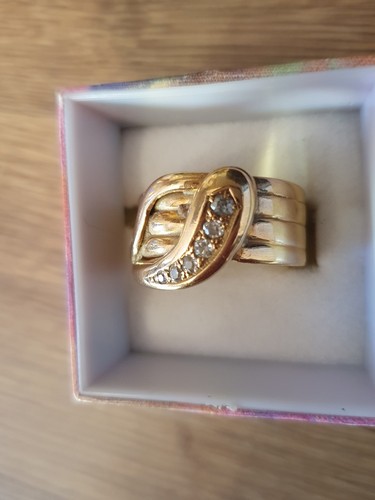 Mens 18ct snake ring - mens, old