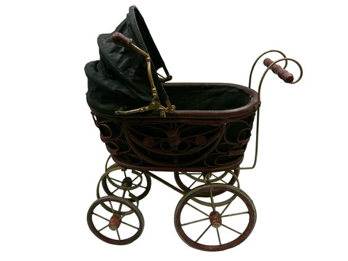 Vintage baby doll - vintage, pram