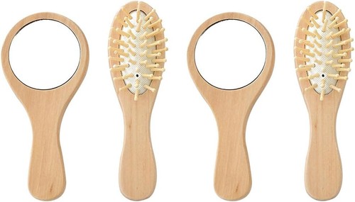 Minkissy mirror hair brush set - hair,