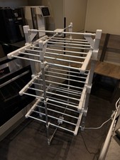 Electric Heated Clothes Airer 3-Tier Rack with 24 Bars and Zip Cover