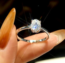 1.5ct Oval Moissanite Ring +