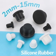 Round Solid Silicone Rubber Seal Hole Plugs Blanking End Caps Seal Bung 2mm-15mm