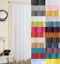 Plain voile curtain - voile, rod