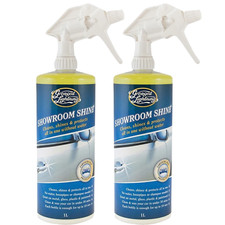 2 x Car Bike Caravan Waterless Wash n Wax Greased Lightning Showroom Shine 1 Ltr