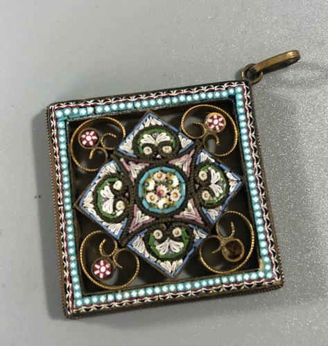 Antique micro mosaic gilt - antique,