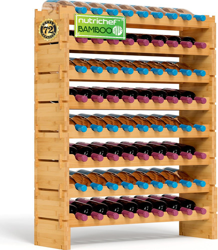 Bamboo wine rack - wine, freestanding