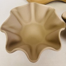 Set of 2 Pampered Chef Tortilla Taco Shell Bakers (New) & Egg Cooker Stoneware