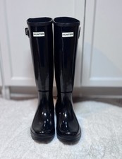 Hunter welly boots black size